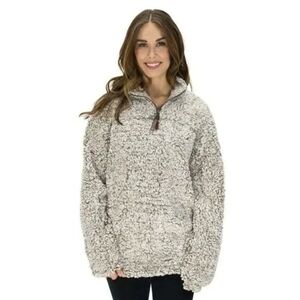 True Grit Women's Plush Sherpa Pullover - Gray